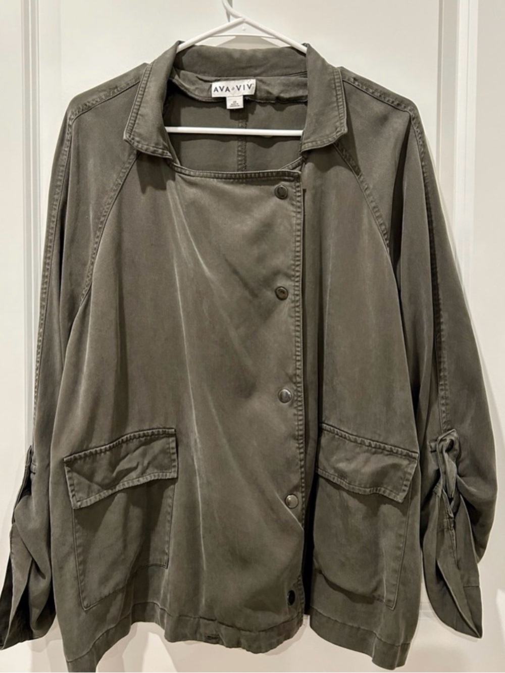 Ava & Viv Grunge Green Jacket 2x
